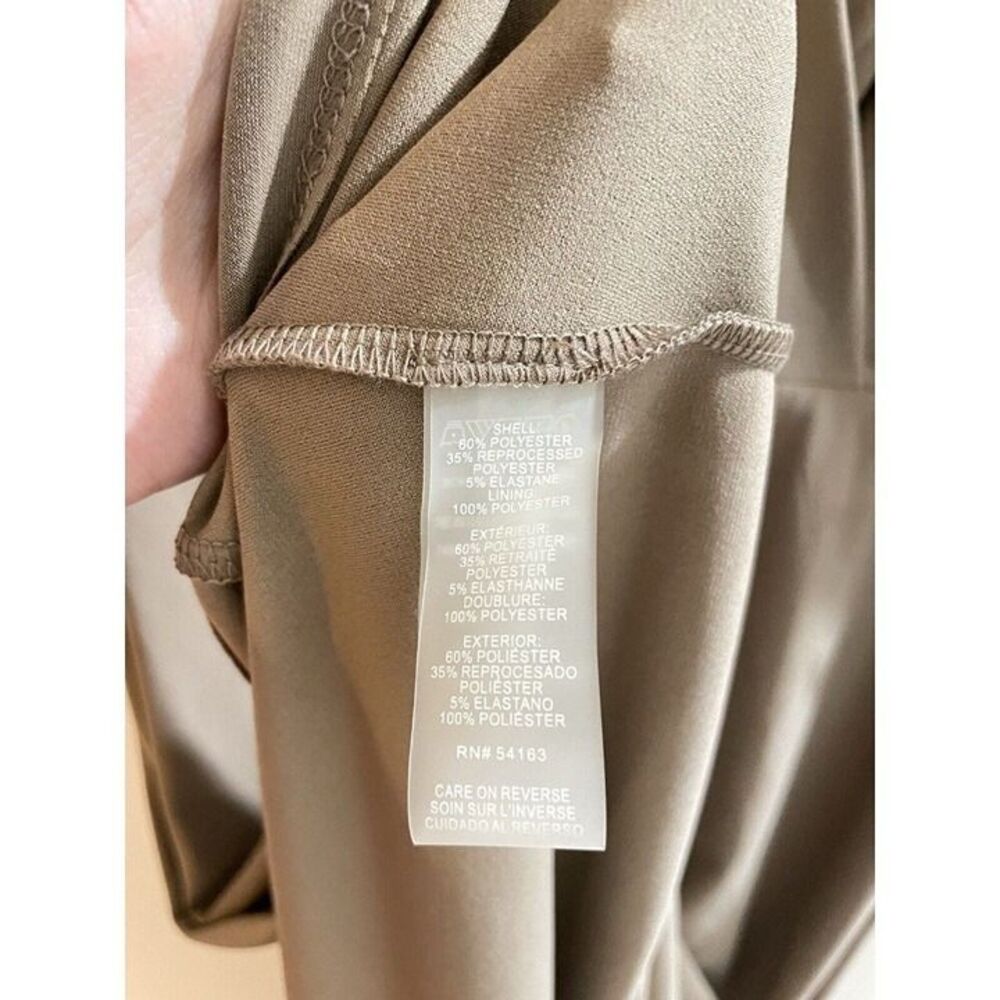 Tommy Hilfiger Maxi Cocktail Dress Khaki Brown 3/4 Sleeve V Neck Size 6 NWT - Picture 7 of 8